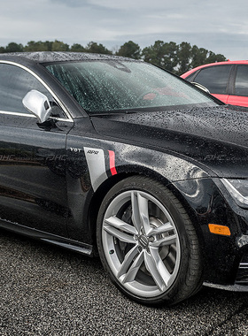 大众奥迪A4L叶子板APR改装饰贴纸  TT速腾高尔夫7GTI Q5划痕遮盖