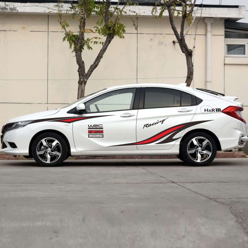 适用于本田竞瑞车贴彩条腰线 改装车身贴纸个性装饰贴画汽车拉花