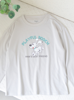 140-170男童字母卡通长袖圆领T恤中大童少年款轻薄柔软舒适上衣