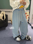 纯棉薄棉洋气阔腿裤 2026新款 中大童长裤 男童女童休闲裤 儿童长裤