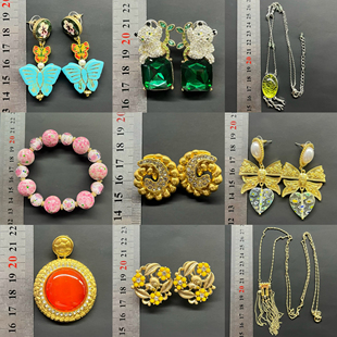 5.28欧美复古饰品出口外贸单女打标素金素银质感珍珠项链手链