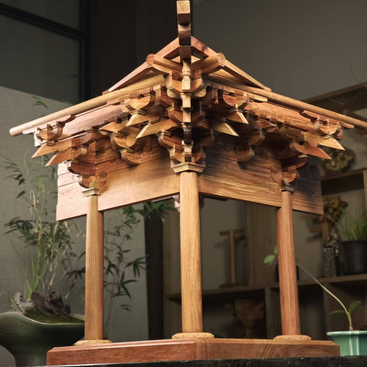 佛光寺尽间铺作内外双槽缅花定制版榫卯活拆模型