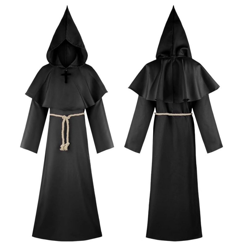 万圣节死神中世纪复古牧师cos服