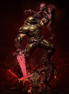 D269 Doom 毁灭战士 GK白模手办 光固化3D打印 STL图纸