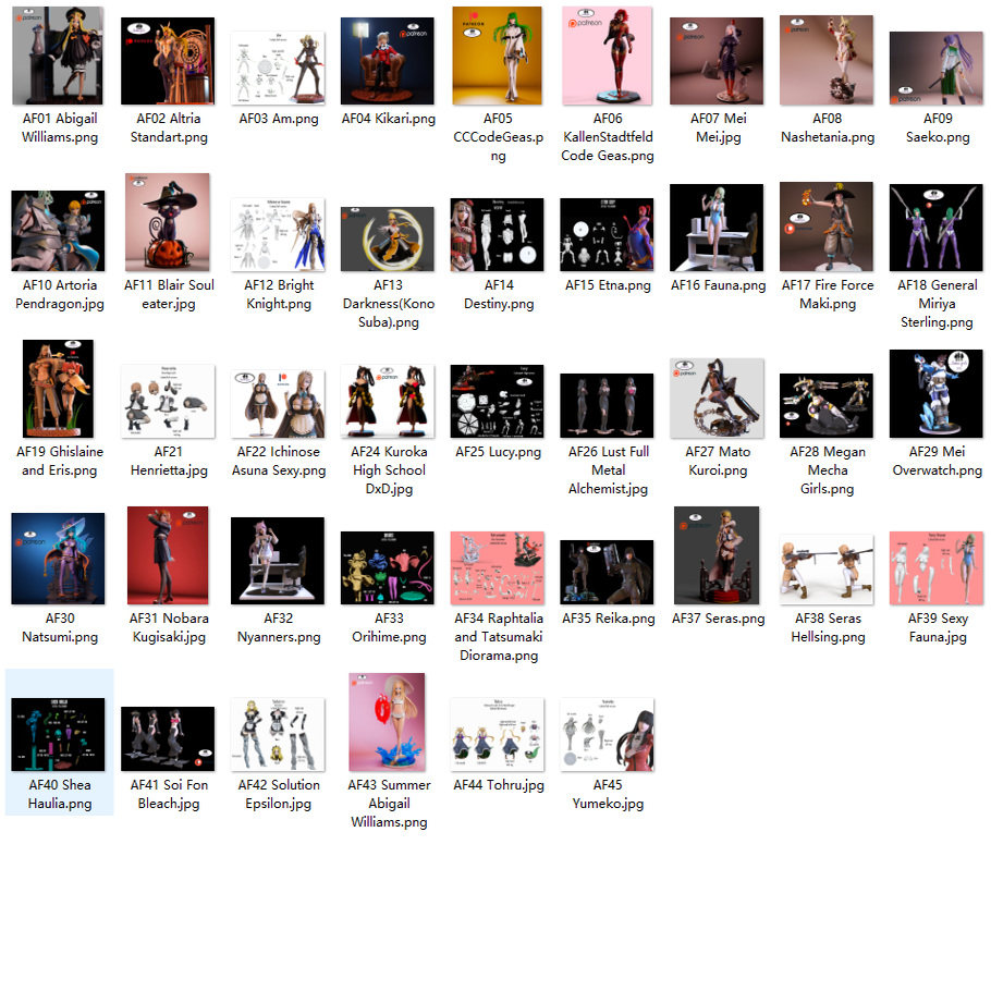 44套ANIME GIRLS工作室合集 3D打印图纸 STL素材 自动更新 NSFW