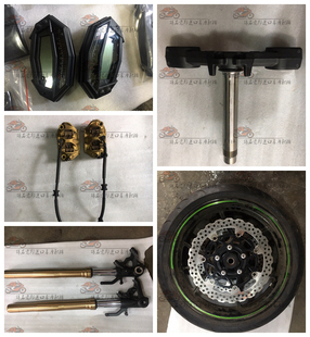 拆车川崎Z1000 前减震 上下三星 前轮毂 刹车盘 仪表总成 前卡钳