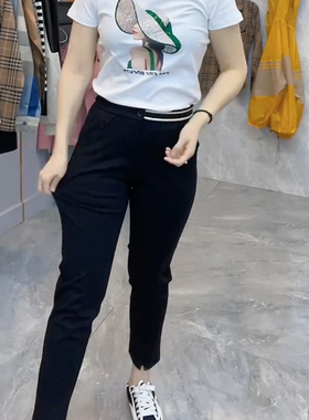 夏季显瘦百搭黑色打底裤九分铅笔裤女外穿弹力魔术小脚裤高腰薄款