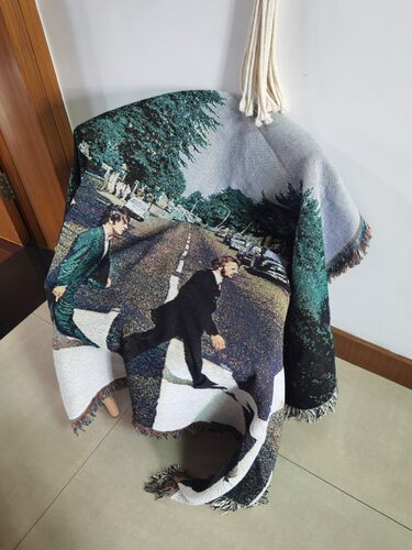 直销披头士装饰挂毯沙发垫多功能披毯棉织盖毯沙发巾桌毯