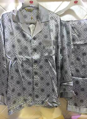 2025新款睡衣男春秋夏真丝桑蚕丝长袖长裤家居服套装可外穿家居服