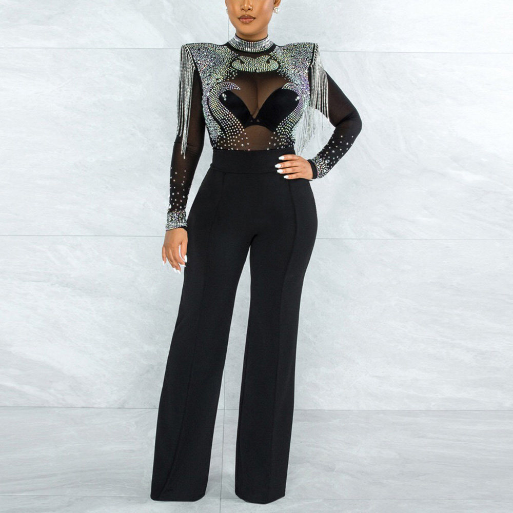 Waisted Elegant Evening Night Party Club Rompers Jumpsuit