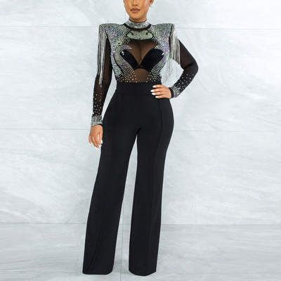Waisted Elegant Evening Night Party Club Rompers Jumpsuit