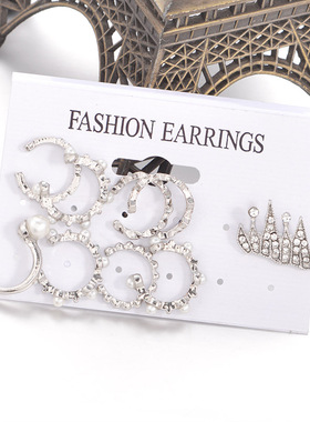 Boho Earclip 1 set Earring combination earrings 耳夹皇冠耳环