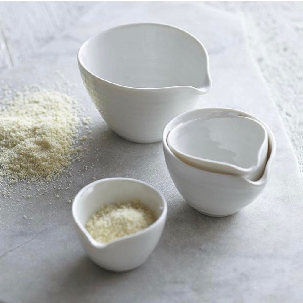 出口英国波特美林纯白餐具简约北欧风格陶瓷厨房烘焙工具量杯量勺