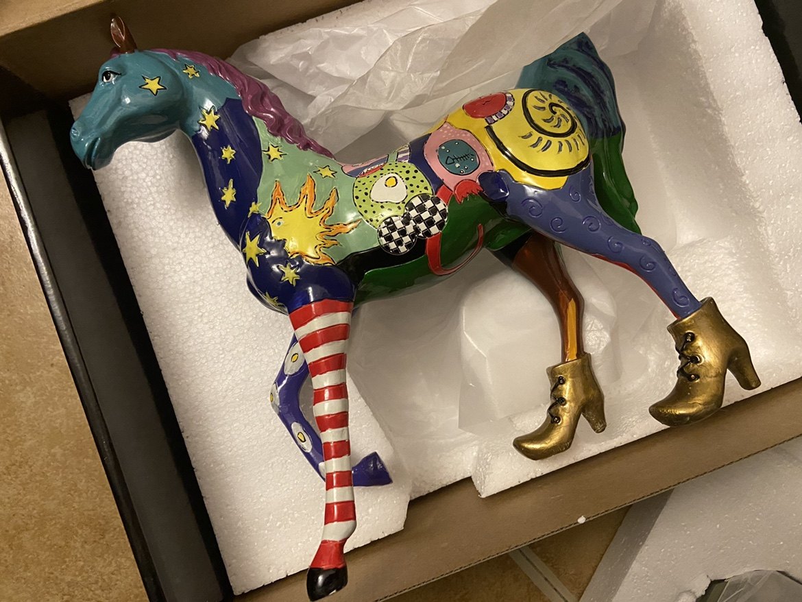 cowparade轻奢艺术衍生品现代彩绘马礼盒装客厅装饰摆件商务礼品