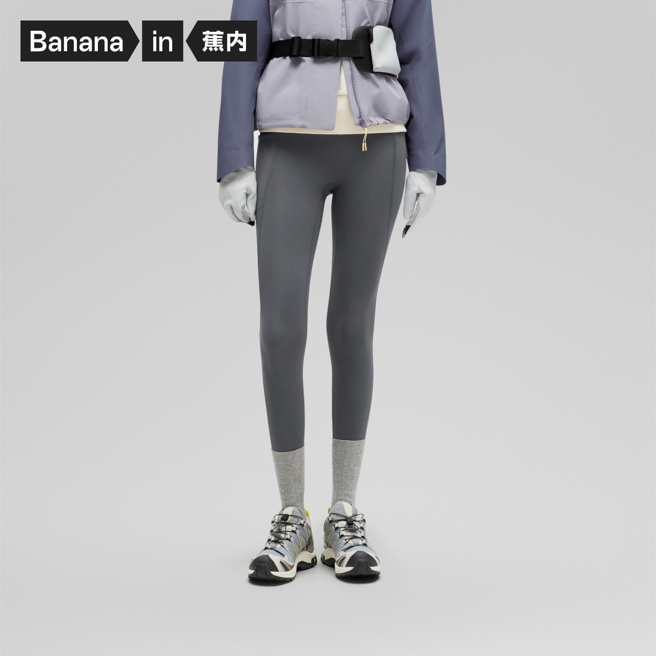 蕉内306瑜伽裤热皮塑身外穿裸感打底外穿户外运动修身高腰鲨鱼裤