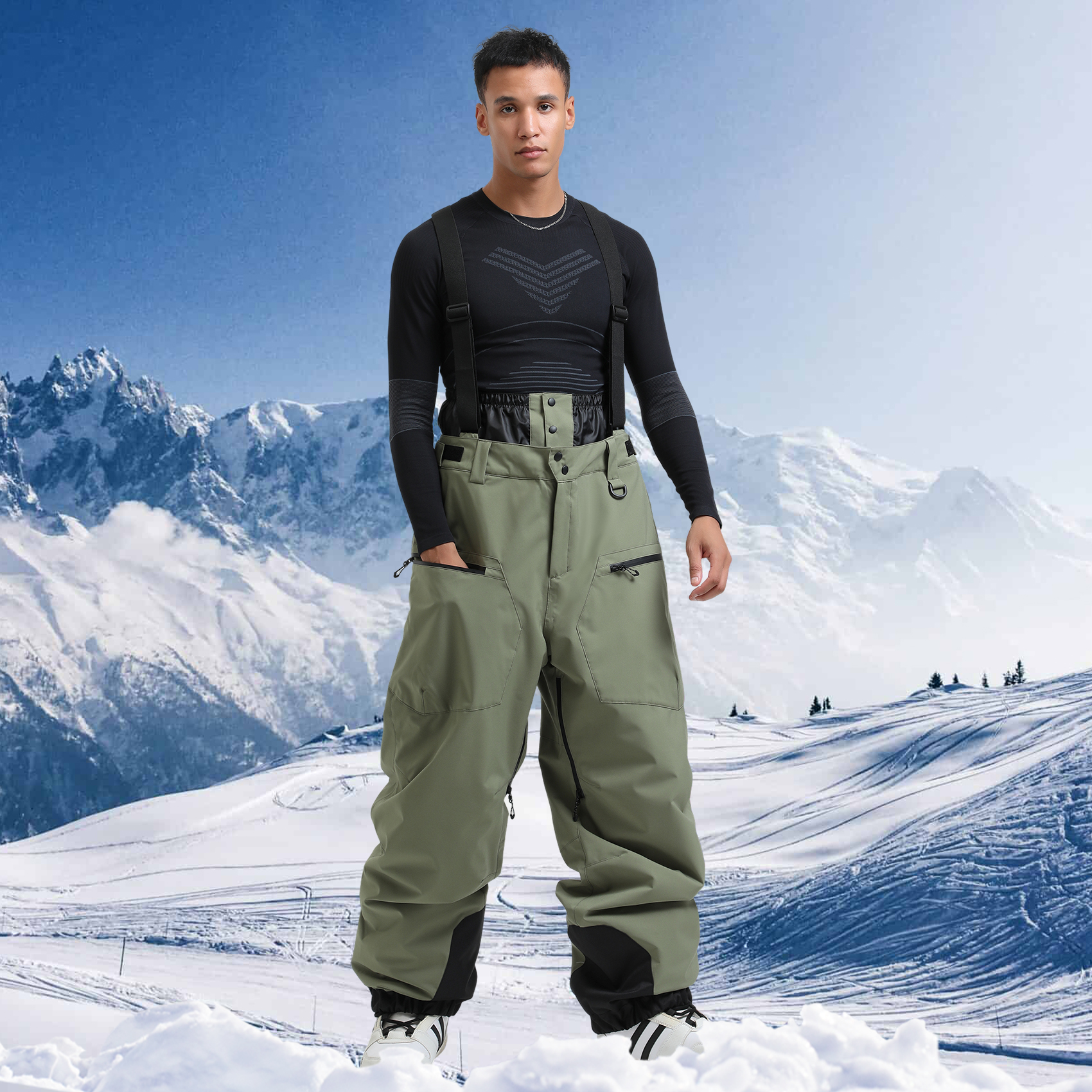 gsousnow秋冬男女户外滑雪裤保暖