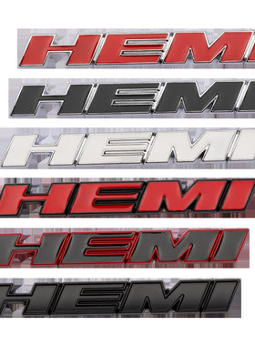 适用挑战者改装HEMI金属尾标贴3D立体车贴标 侧标贴改装HEMI车标