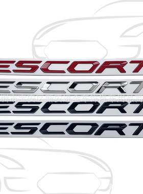 ESCORT车标 适用于福特福睿斯改装ESCORT金属英文字母后尾箱贴标
