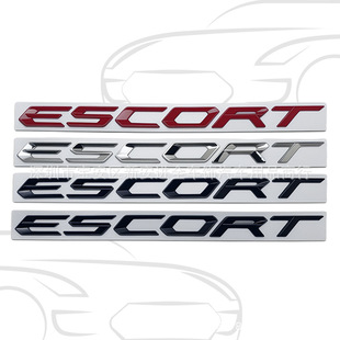 ESCORT车标 适用于福特福睿斯改装ESCORT金属英文字母后尾箱贴标
