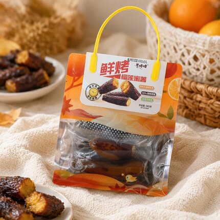 薯姥姥鲜烤榴莲蜜薯鲜红薯粗粮零食380g袋装糖果甜食软糯香甜即食