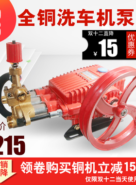 黑猫仕牌5558型商用洗车机泵头总成全铜养殖高压清洗机头水泵配件