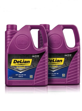 德联机油5W-30经济型合成发动机润滑油SN级4L四季通用国六紫桶装