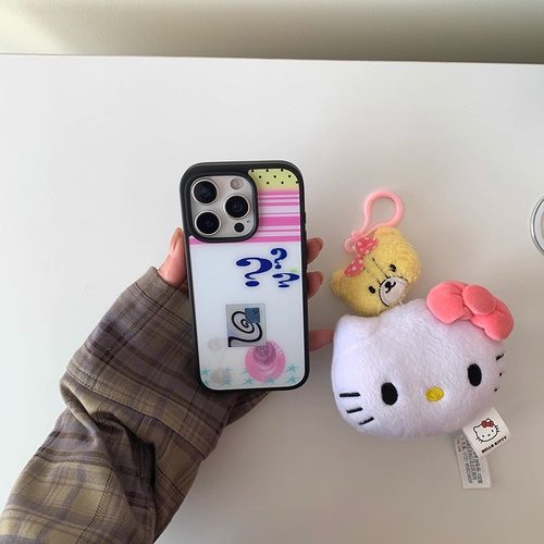 PANLINGWAN原创艺术个性小众黑边磨砂手机壳适用于苹果16PM/17pro