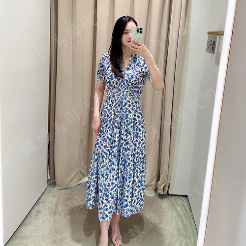 辣妈正品DVF早秋款收腰连衣裙