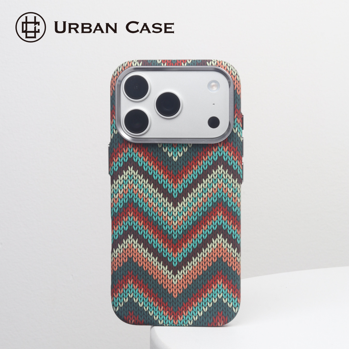 Urban Case波西米亚编织纹浮雕水贴PC磁吸适用于iPhone17promax手机壳苹果16pro保护套创意个性轻薄散热情侣