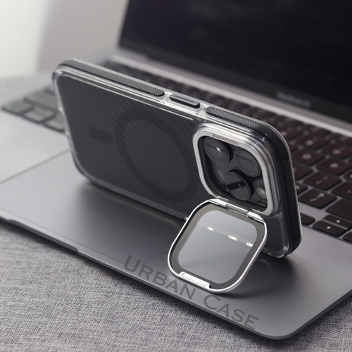 Urban Case 碳纤维纹亚克力材质镜头窗支架磁吸适用于iPhone 18promax手机壳苹果17pro保护套潮酷个性防摔