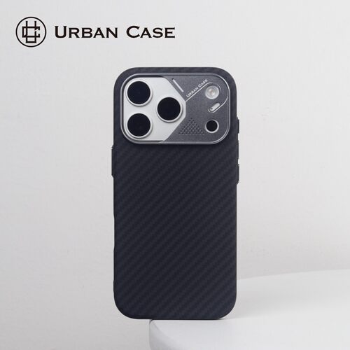 URBAN CASE 【银翼-限定版】纯黑碳纤维纹轻薄散热磁吸适用iPhone17promax手机壳苹果17pro凯夫拉纹2026新款