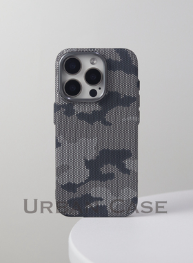 Urban Case 数码迷彩水贴浮雕磁吸适用于iPhone16promax手机壳苹果15pro保护套磨砂硬壳防指纹防手汗轻薄潮流