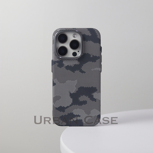 迷彩水贴浮雕磁吸适用于iPhone16promax手机壳苹果15pro保护套磨砂硬壳防指纹防手汗轻薄潮流 数码 Urban Case