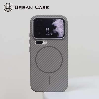 Urban Case细圈碳纤维纹水贴磁吸适用于小米17promax手机壳小米15pro轻薄散热保护套个性极简潮流男款高级感