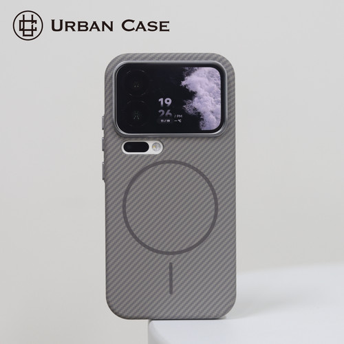Urban Case细圈碳纤维纹水贴磁吸适用于小米17promax手机壳小米15pro轻薄散热保护套个性极简潮流男款高级感
