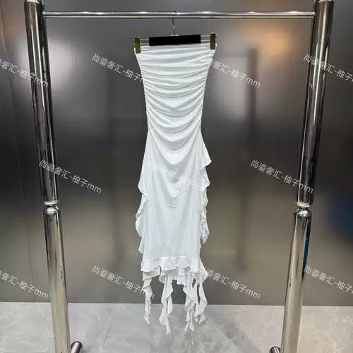 Весенний летний топ без лямок, платье, популярно в интернете, 2024 года, эластичная талия