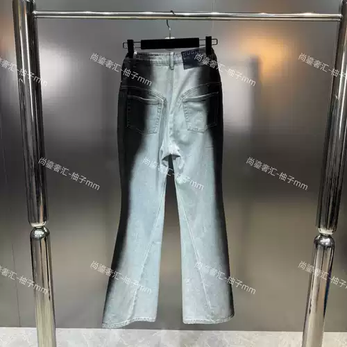 Джинсы, брендовый корсет, градиент, свободный прямой крой, эффект подтяжки, европейский стиль