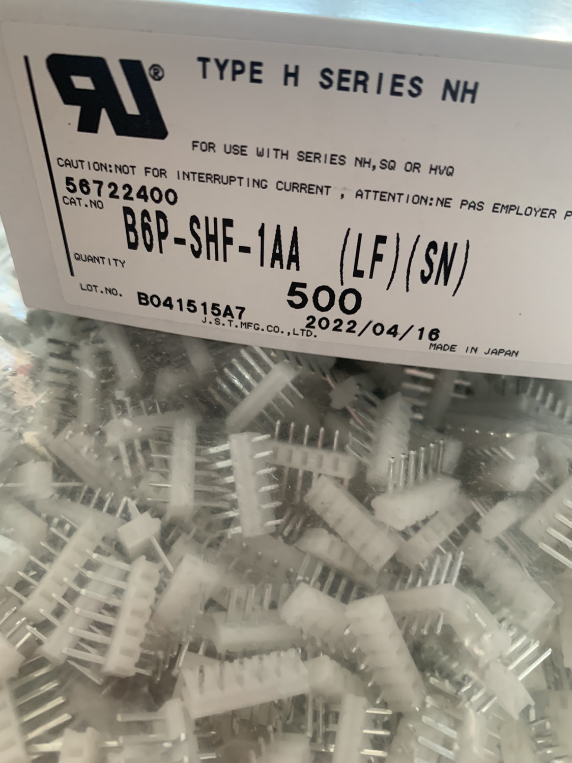 B6P-SHF-1AA(LF)(SN)连接器JST