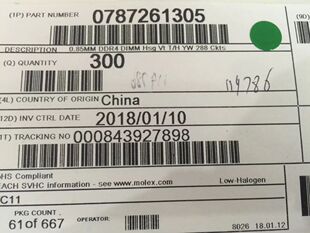 MOLEX 莫仕连接器78726-1305 0787261305 787261305  新货 原装货