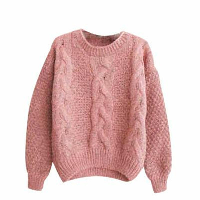 2023春秋新款麻花毛衣套头圆领针织衫短款高腰打底衫女学生款长袖