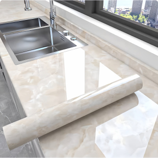 厨房防水防油贴纸大理石台面翻新保护膜耐高温台面墙贴防潮墙纸