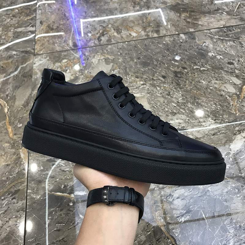 真皮板鞋男鞋休闲皮鞋