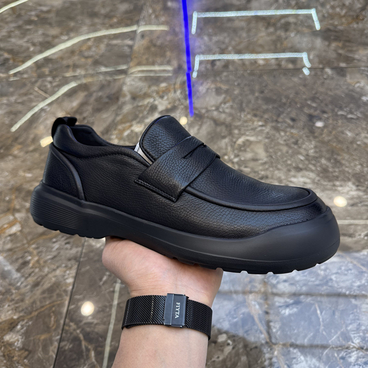 广州男鞋真皮高端黑色商务休闲皮鞋男一脚蹬乐福鞋软底百搭懒人鞋,流行男鞋,休闲皮鞋,淘宝优惠券,粉丝福利购,淘宝优惠卷