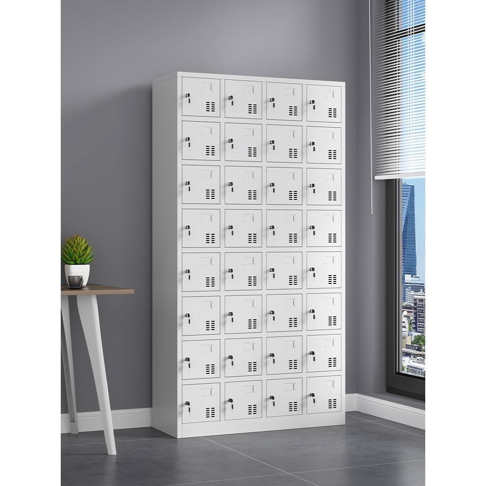 现代轻奢铁皮更衣柜子24门员工储物柜带锁32格碗柜工厂车间鞋柜多,商业/办公家具,办公储物柜,淘宝优惠券,粉丝福利购,淘宝优惠卷