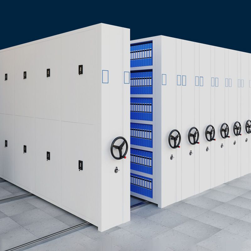 钢制密集架移动档案凭证架手摇式电动智能书架资料档案密集柜子