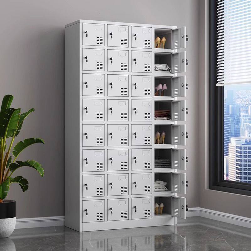 温州24门储物柜铁皮更衣柜子工厂车间用双层鞋柜带锁员工多格碗柜,商业/办公家具,办公储物柜,淘宝优惠券,粉丝福利购,淘宝优惠卷