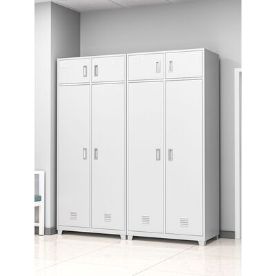 钢制更衣柜制式内务柜带镜子值班室双开门柜衣帽柜员工宿舍储物柜