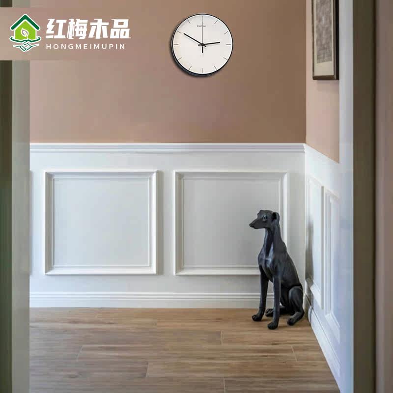 实木背景墙护墙板墙裙墙围装饰木线条烤漆腰线收口线收边压边墙板