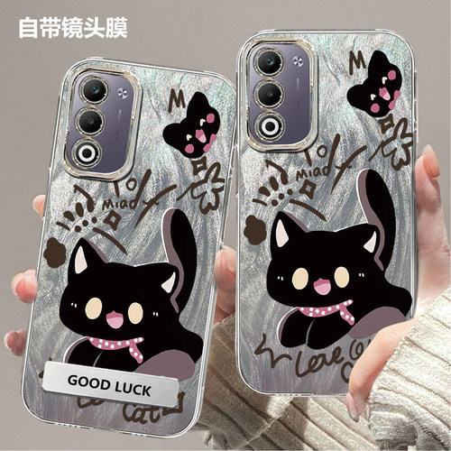 带镜头膜适用于OPPOA6i 5G手机壳PKW120全包oppo A6i可爱猫咪高颜值防摔硬壳高级感保护套轻奢软边新款手机套
