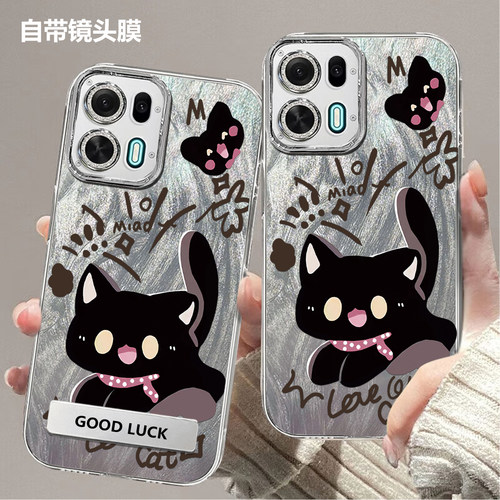 带镜头膜适用OPPOK15Pro手机壳OPPO K15Pro全包PMH110可爱猫咪高颜值防摔硬壳高级感保护套轻奢新款手机套潮